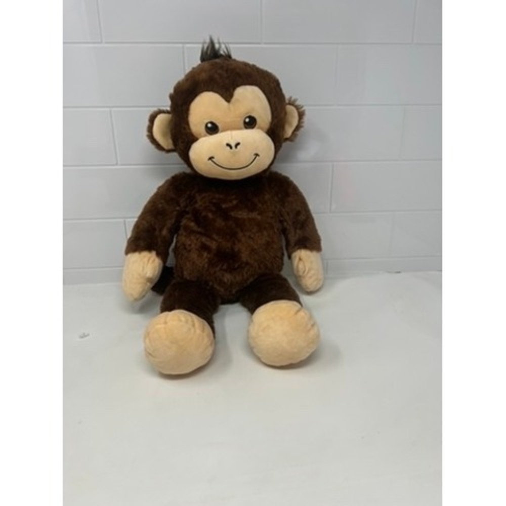 Build-A-Bear Workshop Brown Monkey Plush Stuffed Animal Tan Accents Smile